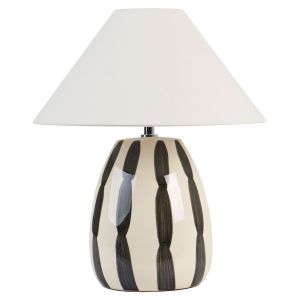 Lámpara de mesa luchetti cerámica negro/blanco