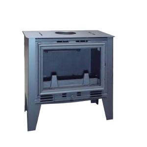 Estufa de leña siena turbo de 8 kw con turbina y salida superior de 180 mm