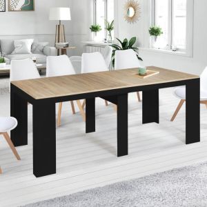 Mesa consola extensible orlando - negro - 235 cm