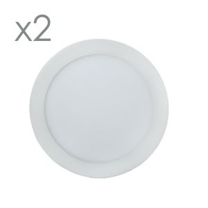 Pack 2 downlight LED extraplano blanco 18w fría 6000ºk wonderlamp ø220mm