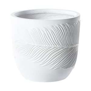 Maceta ftero 35 cm blanco crema