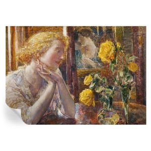 Papel pintado autoadhesivo mujer con rosas 208x146 tulup