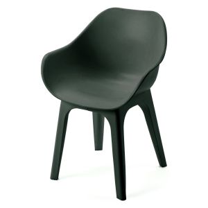Silla exterior wesconnett, plástico negro antracita