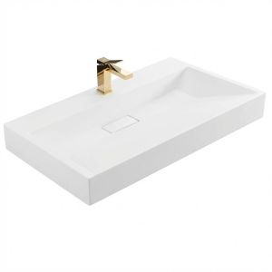 Rea lavabo de conglomerado goya white 100 rectangle, 100x46x10 cm