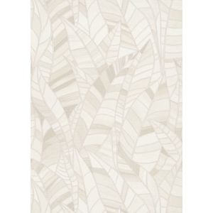 Erismann papel pintado hojas tropicales beige y blanquecino