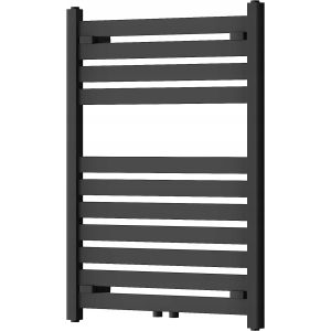 Radiador secatoallas de agua 420w 80x60x3,9cm, negro