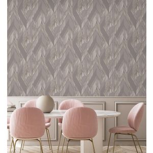 Papel pintado gaulan  lavable de rombos modernos con textura en 10.6m²