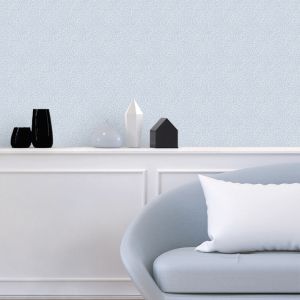 Papel pintado texturizado tnt motivo erizo azul