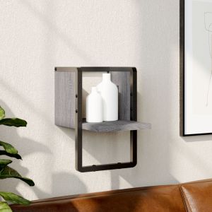 Estante de pared con barra gris sonoma 20x25x30 cm