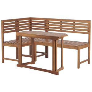 Conjunto de comedor para balcón 4 plazas treia madera de acacia marrón