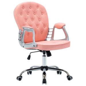 Silla de oficina sillón escritorio estudio giratoria rosa de
