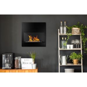 Chimenea bioetanol board negra 45x47 cm con cristal
