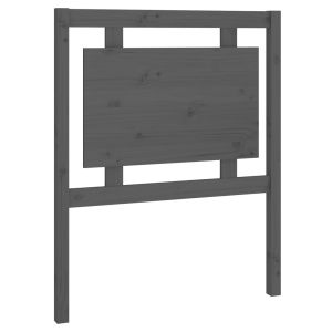 vidaXL cabecero de cama madera maciza de pino gris 80,5x4x100 cm