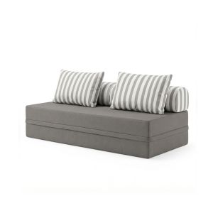 Sofá modular 3 lugares   impermeable  gris  altura 68 cm  skoffa