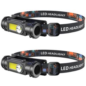 Faro LED recargable 180° rotación impermeable pack 2