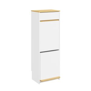 Sobuy armario para basura con pedal blanco