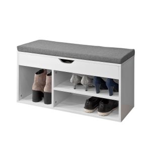 Banco zapatero con cajón y 3 compartimientos fsr45-hg sobuy