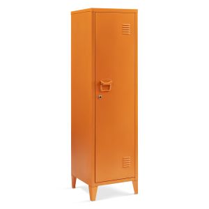 Casillero metálico kurikka con 3 compartimientos acero 137x38x38 cm naranja