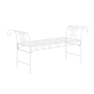 Banco de jardín cossila hasta 200 k metal 70 x 147 x 46 cm - blanco