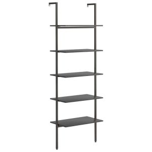 vidaXL estantería inclinada de 5 baldas negro 64x35x185 cm
