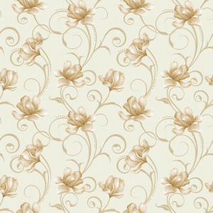 Papel pintado florales en dorado 60cm por 250cm