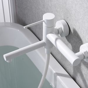Grifo de bañera/ducha milos stick blanco mate [ imex® ]