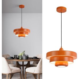 Lámpara coLGante mid-century naranja E27 "helias" d350mm