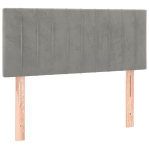 vidaXL cabecero de terciopelo gris claro 90x5x78/88 cm