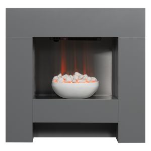 Chimenea eléctrica adam cubist en gris, 91 cm