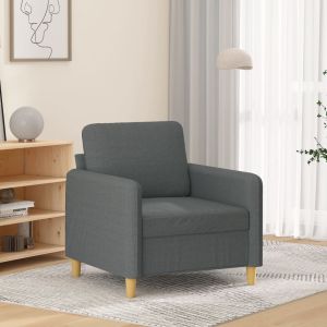 Sillón de tela gris oscuro 60 cm qweo6443