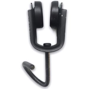 Teletoldo – Pack de 5 Poleas Correderas Negra para Perfil de Riel