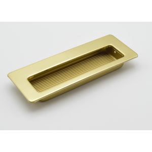Tirador para mueble rectangular de zamac 115x42 mm oro