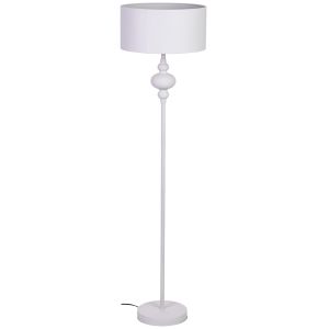 Lámpara de pie de metal blanco 40x40x154h cm