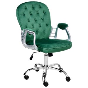 Silla de escritorio princess terciopelo verde