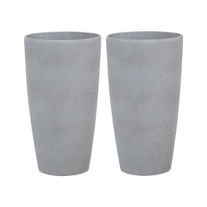 Conjunto de 2 macetas abdera 31 cm gris