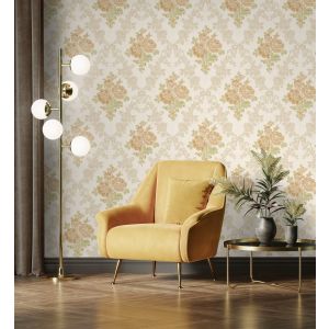 Papel pintado gaulan  de flores barrocas  textura de tela tejida 10.6m²