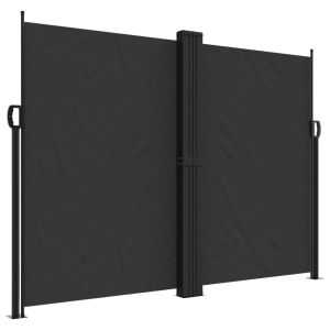 vidaXL toldo lateral retráctil negro 180x1000 cm