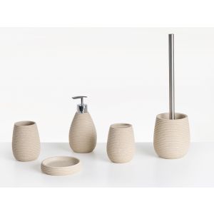 Conjunto de 5 accesorios de baño quila beige claro
