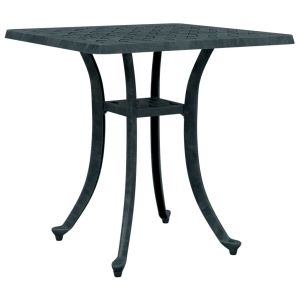 vidaXL mesa de jardín aluminio fundido verde 53x53x53 cm