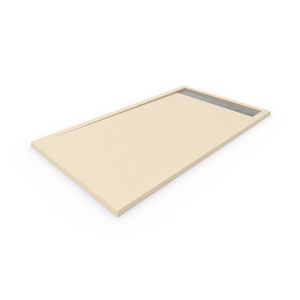 Plato de ducha resina con marco. Crema ral: 1015 70x190cm