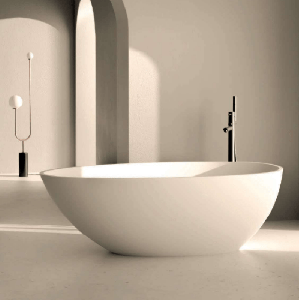 Bañera exenta solid surface moderna solevia  165 cm