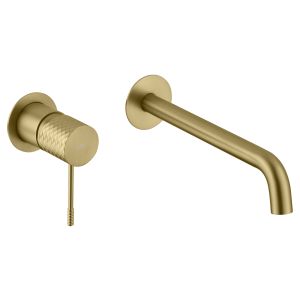 Monomando empotrado lavabo génova oro cepillado