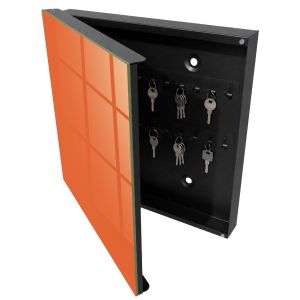 Armario de llaves 30x30x5 naranja fuerte, apertura izquierda tulup