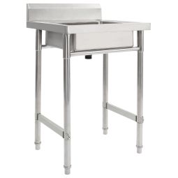 Fregadero de cocina con un seno acero inoxidable