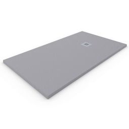 Plato de ducha resina extraplano. Gris claro ral: 7037 75x120cm
