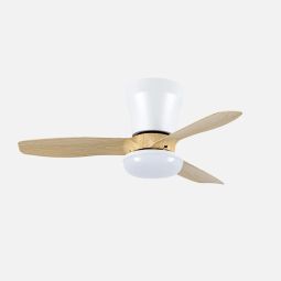 Ventilador dc cain 15w 1800lm blanco/haya 3aspas 62d 300 0k4200k6500kk regu
