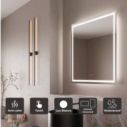 LEDimex-espejo holanda 100x80 LED cuadrado luz frontal