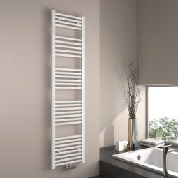 Emke radiador toallero agua caliente blanco 160x40cm conexión central 547w