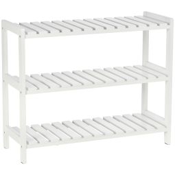 Zapatero 70x26x57.5 cm madera de pino, mdf color blanco Homcom