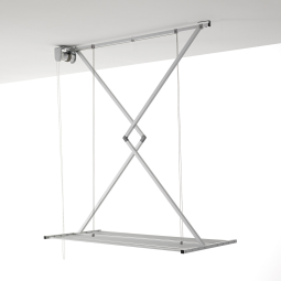 Tendedero techo 128 cm foxydry mini gris, salvaspacio, interior/exterior